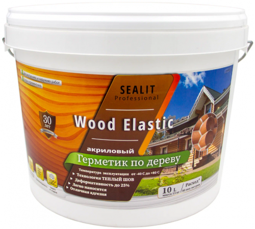 Приобрести ГЕРМЕТИК - Sealit Wood Elastic для работы с деревянными материалами 5 л в Сургуте, Ханты-Мансийский автономный округ — Югра