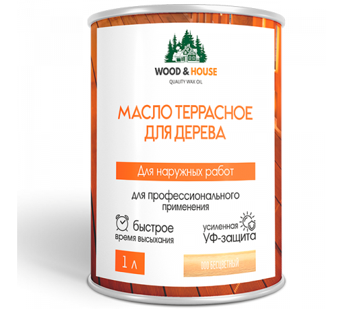 Заказать МАСЛО ТЕРРАСНОЕ ДЛЯ ДЕРЕВА WOOD & HOUSE в Сургуте, Ханты-Мансийский автономный округ — Югра